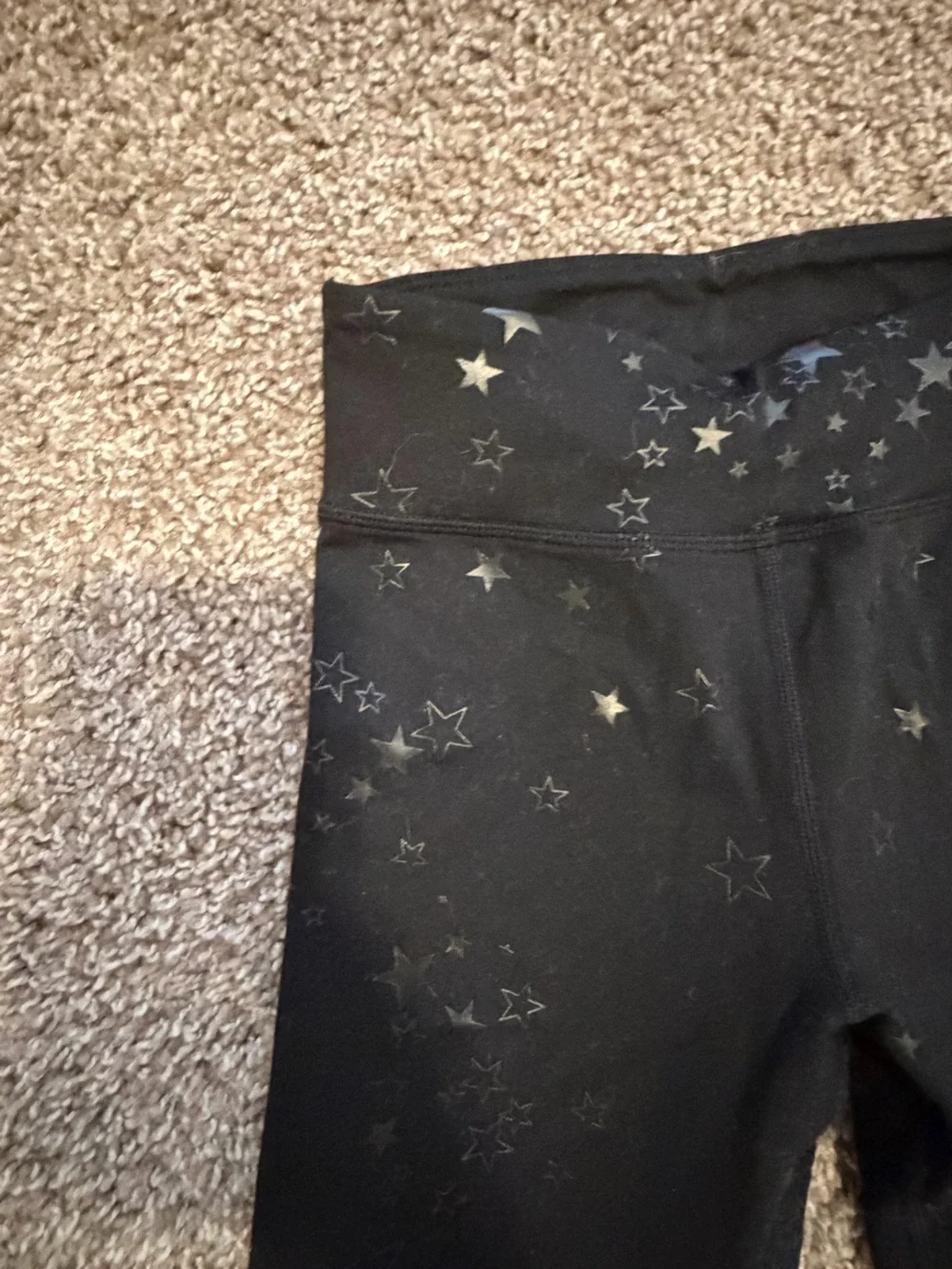 Spiritual Gangster girls black star print active leggings size 10